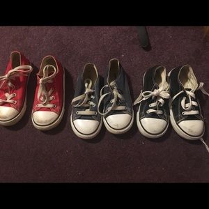 3 pairs of boys converse